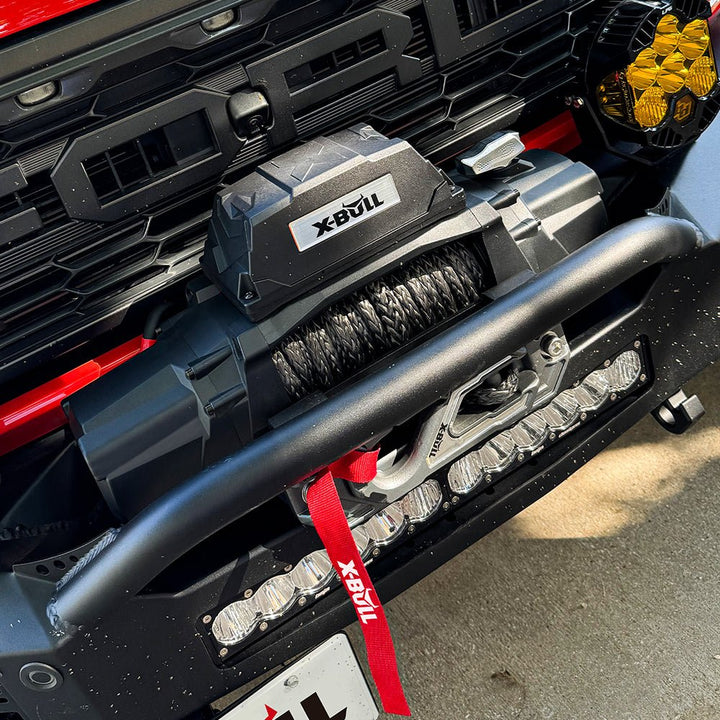 X - BULL Electric Winch Ti 12000 LBS 12V Synthetic Rope SUV Jeep Truck 4WD