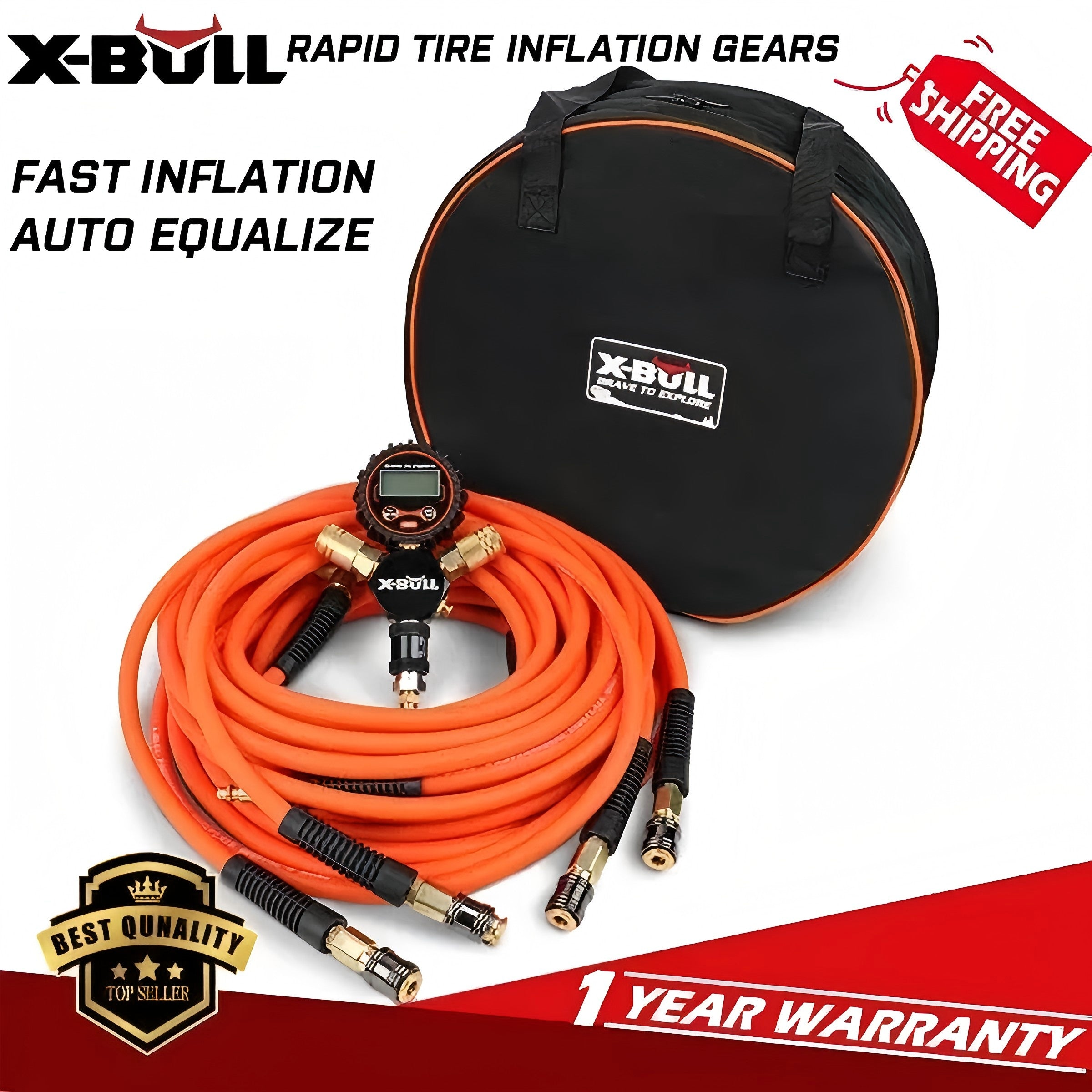 X-BULL 4-Tire Inflation Deflation System Air Down Tire Deflators for C