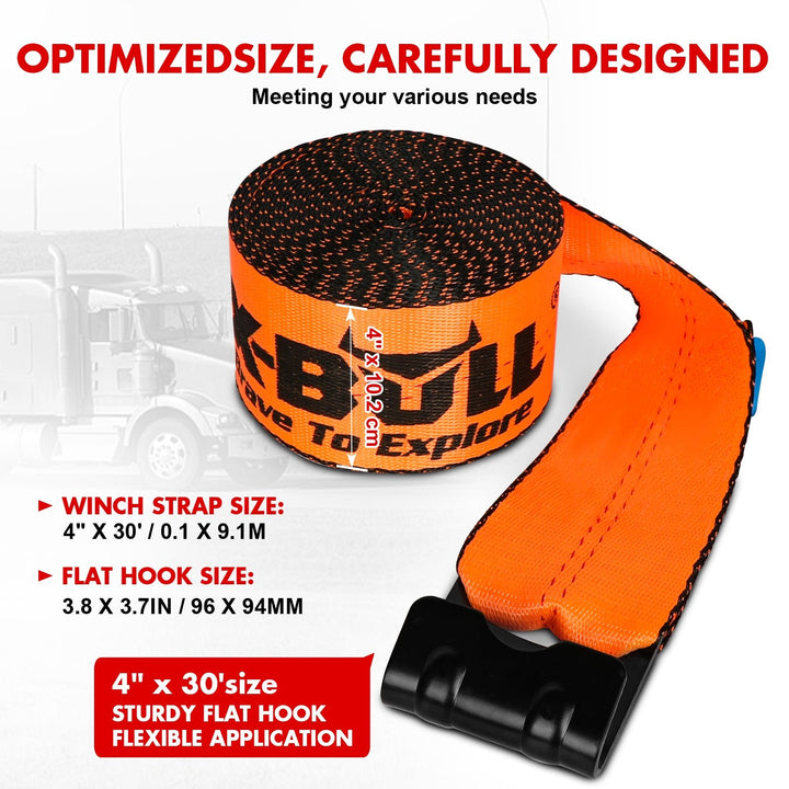 X - Bull Truck Tie - Down Straps 4in*30FT