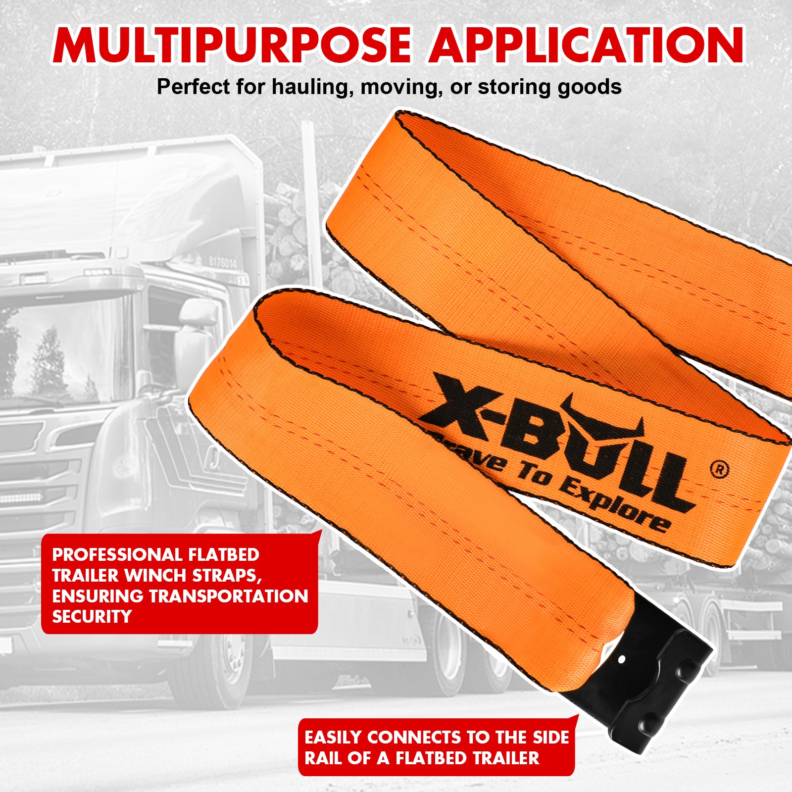X-Bull Truck Tie-Down Straps 4in*30FT