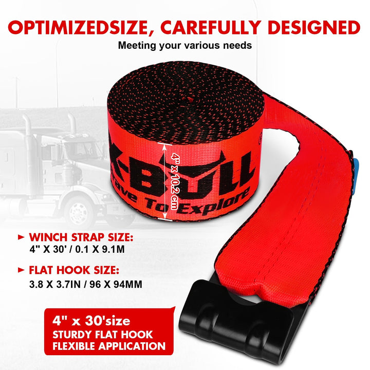 X - Bull Truck Tie - Down Straps 4in*30FT