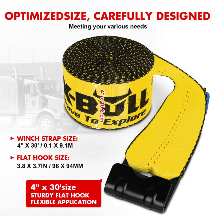 X - Bull Truck Tie - Down Straps 4in*30FT