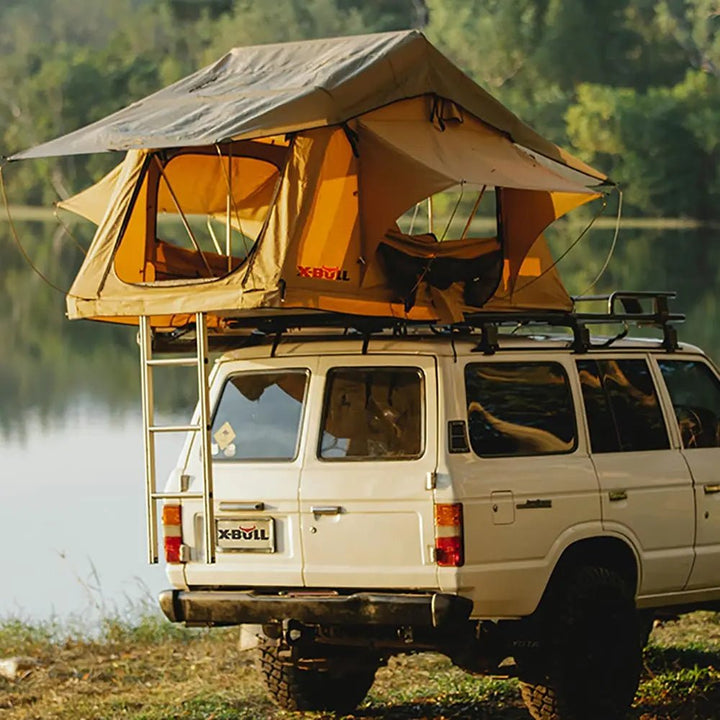 X-BULL 3 Person Magtower Roof Top Tent with Ladder & Mattress - X-BULL