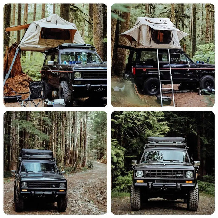 X-BULL 3 Person Magtower Roof Top Tent with Ladder & Mattress - X-BULL