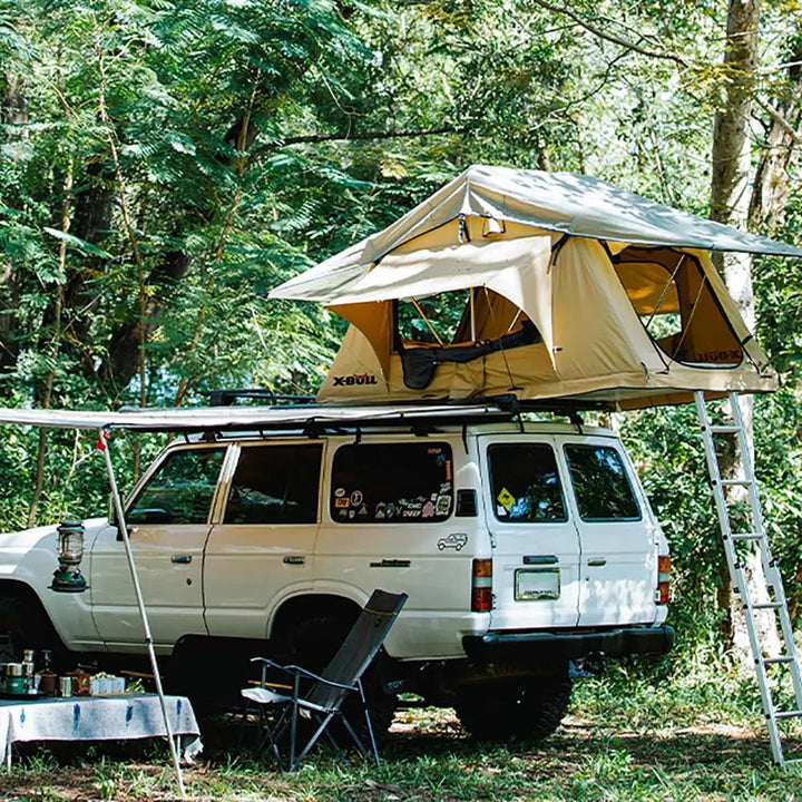 X-BULL 3 Person Magtower Roof Top Tent with Ladder & Mattress - X-BULL