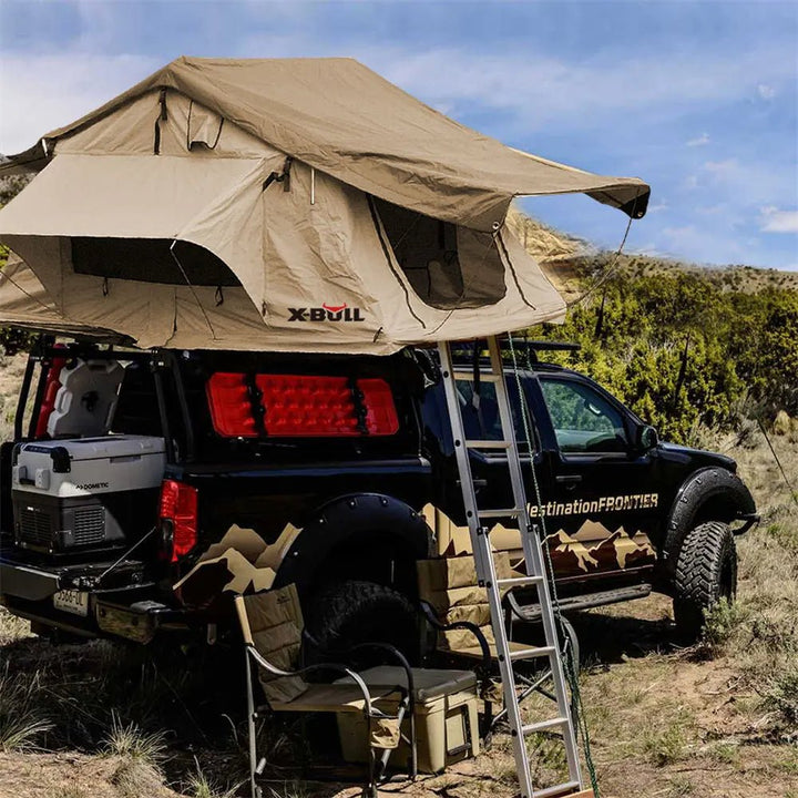X-BULL 3 Person Magtower Roof Top Tent with Ladder & Mattress - X-BULL