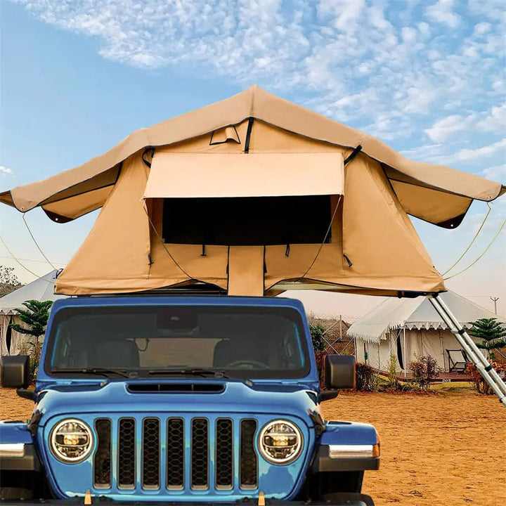 X-BULL 3 Person Magtower Roof Top Tent with Ladder & Mattress - X-BULL