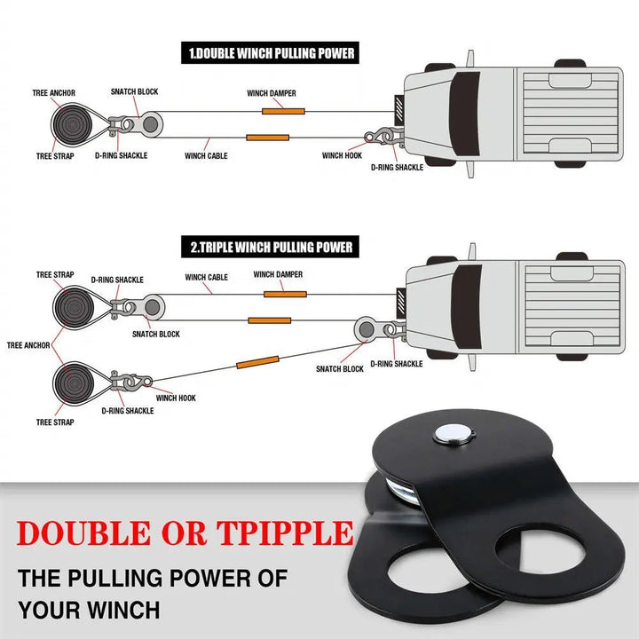 X - BULL 8T Off Road Winch Recovery Snatch Block