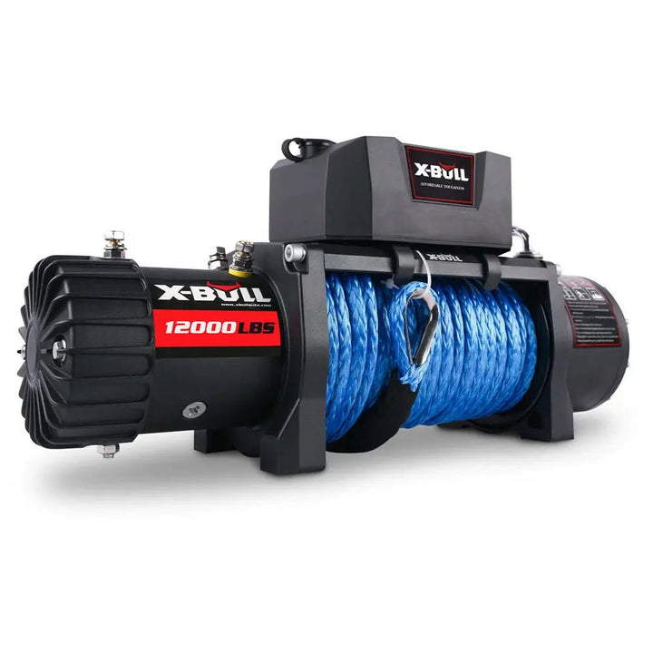 X-BULL Electric Winch 12000 LBS 12V Synthetic Rope SUV Jeep Truck 4WD - X-BULL