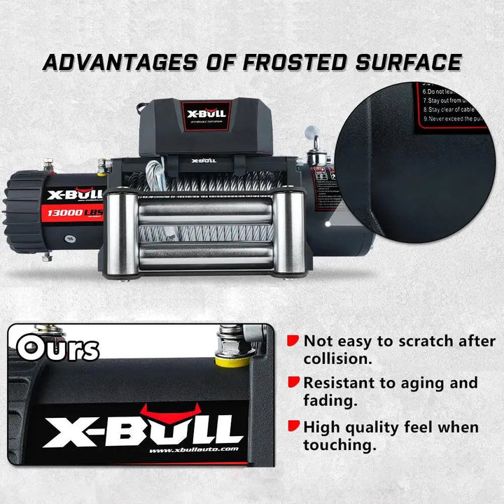 X - BULL Electric Winch 13000 LBS 12V Steel Cable SUV Jeep Truck 4WD