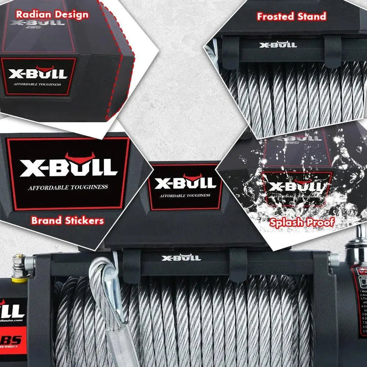 X - BULL Electric Winch 13000 LBS 12V Steel Cable SUV Jeep Truck 4WD