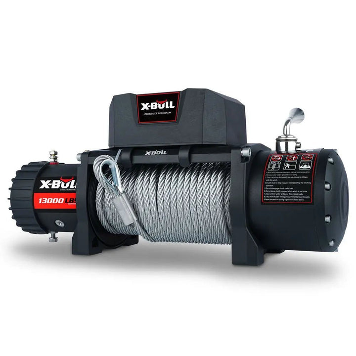 X - BULL Electric Winch 13000 LBS 12V Steel Cable SUV Jeep Truck 4WD