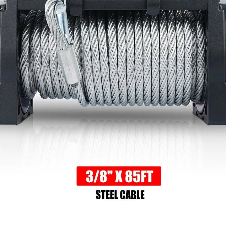 X - BULL Electric Winch 13000 LBS 12V Steel Cable SUV Jeep Truck 4WD