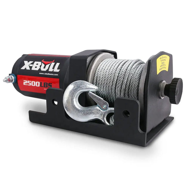 X-BULL Electric Winch 2500 LBS 12V Steel Cable ATV UTV Truck 4WD - X-BULL
