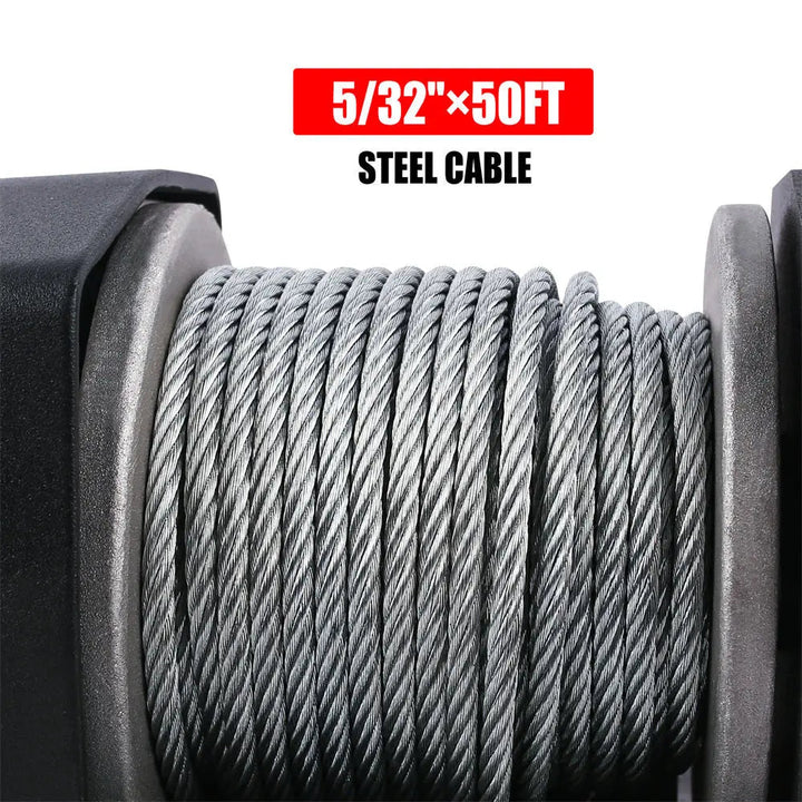 X-BULL Electric Winch 2500 LBS 12V Steel Cable ATV UTV Truck 4WD - X-BULL