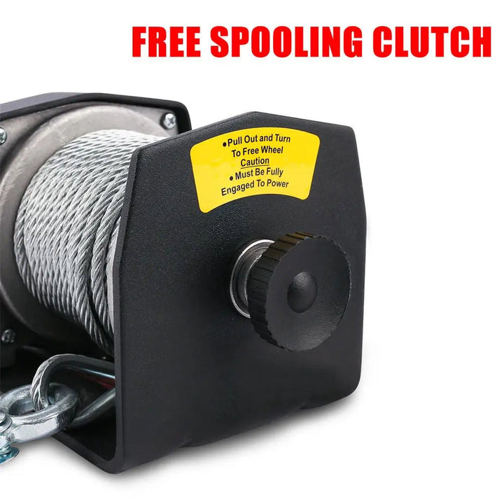 X-BULL Electric Winch 2500 LBS 12V Steel Cable ATV UTV Truck 4WD - X-BULL