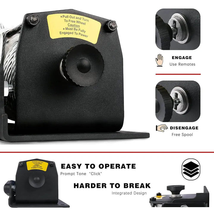 X-BULL Electric Winch 12V Wireless 3000lbs/1360kg Synthetic Rope BOAT ATV 4WD CAMPING Wired Remote Protable power speed hook – X-BULL AU X-BULL Electric Winch 12V Wireless 3000lbs/1360kg Synthetic Rope BOAT ATV 4WD CAMPING Wired Remote Protable power speed hook – X-BULL AU