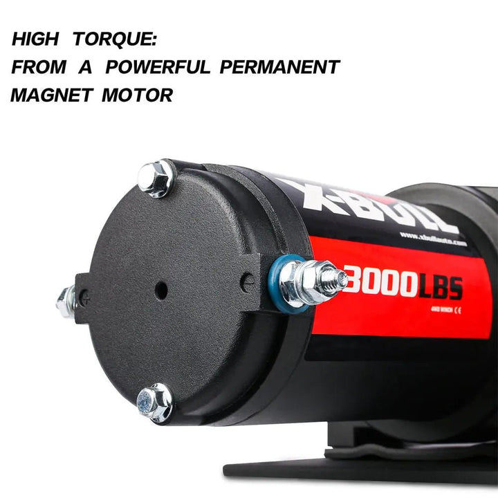X-BULL Electric Winch 3000 LBS 12V Steel Cable ATV UTV Truck 4WD - X-BULL