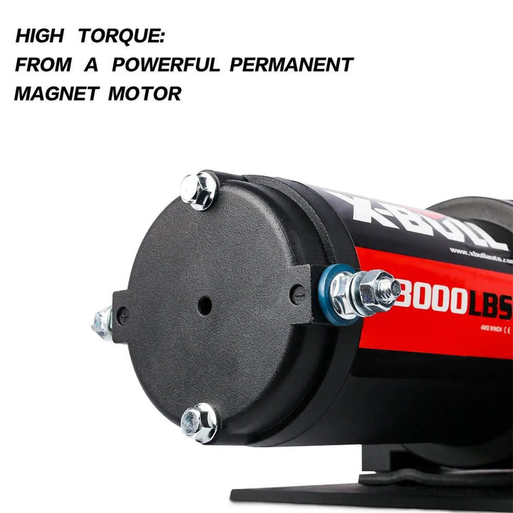 X-BULL Electric Winch 3000 LBS 12V Synthetic Rope ATV UTV Boat Truck 4WD - X-BULL