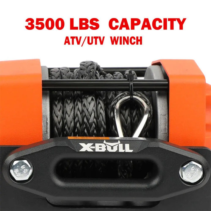 X - BULL Electric Winch 3500 LBS 12V Synthetic Rope ATV UTV Truck 4WD