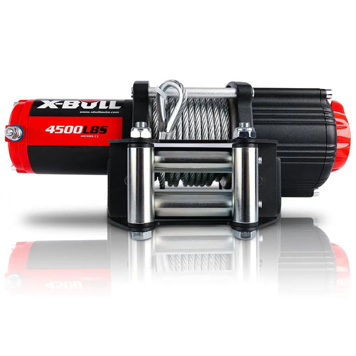 X-BULL Electric Winch 4500 LBS 12V Steel Cable ATV UTV Truck 4WD - X-BULL