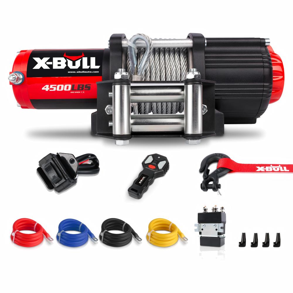 X BULL Electric Winch 4500 LBS 12V Steel Cable ATV UTV Truck 4WD x-bull-electric-winch-4500-lbs-12v-steel-cable-atv-utv-truck-4wd