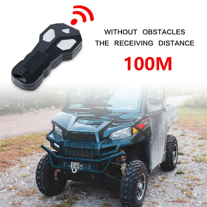 X-BULL Electric Winch 4500 LBS 12V Synthetic Rope ATV UTV Boat Truck 4WD - X-BULL