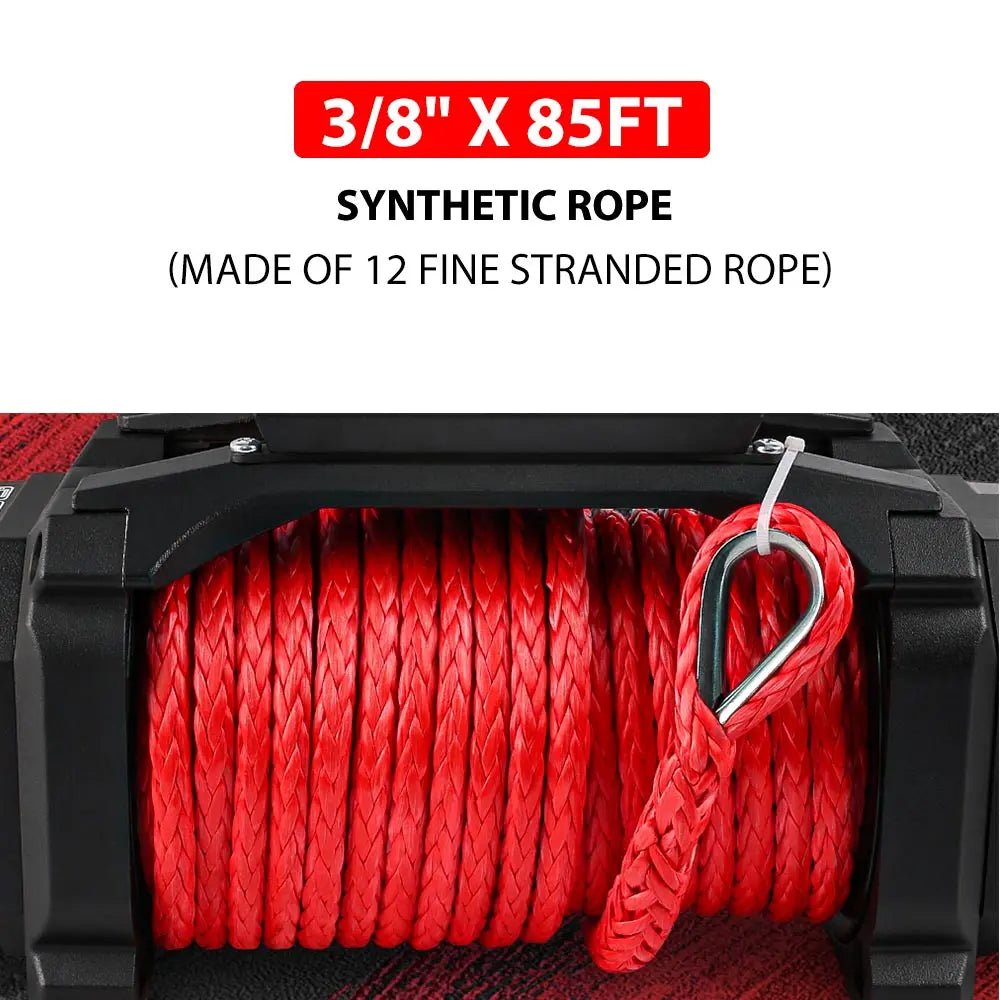 X-BULL Electric Winch XPV 10000 LBS 12V Synthetic Rope SUV Jeep Truck