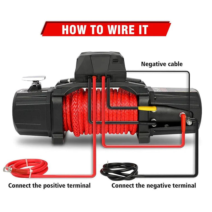 X-BULL Electric Winch XPV 14500 LBS 12V Synthetic Rope SUV Jeep Truck 4WD - X-BULL