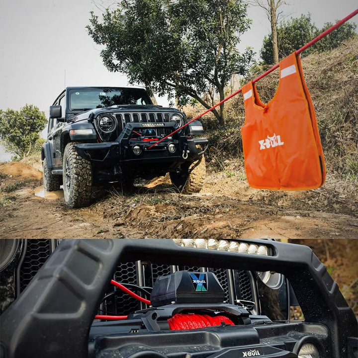 X-BULL Electric Winch XPV 14500 LBS 12V Synthetic Rope SUV Jeep Truck 4WD - X-BULL