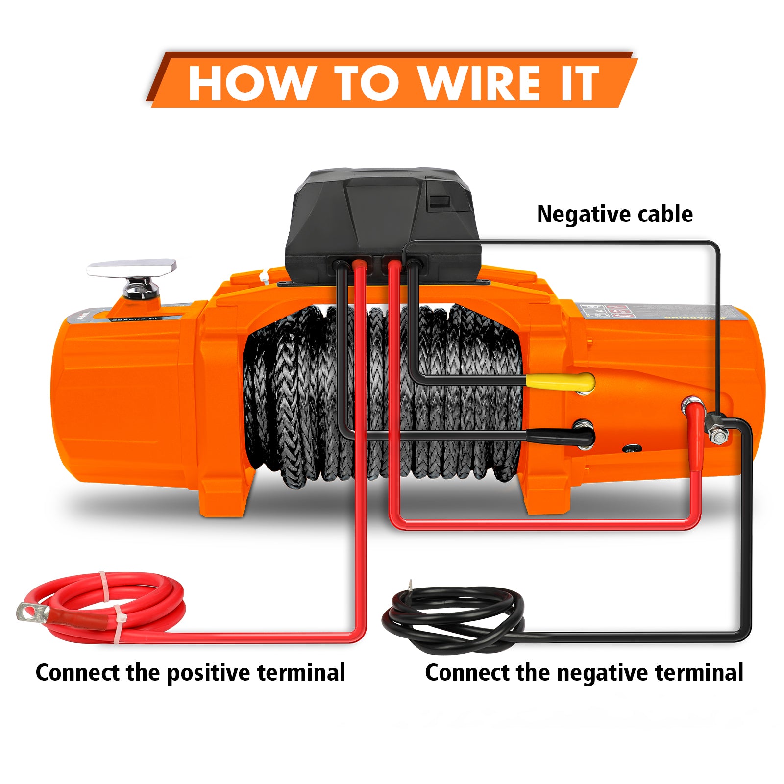 VEVOR Electric Winch ATV UTV 3000 lb Steel Cable IP55