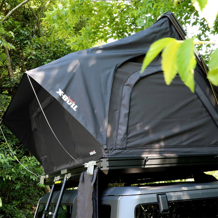 monsterbud roof tent X-BULL Hard Shell Roof Top Tent with Ladder and Mattress