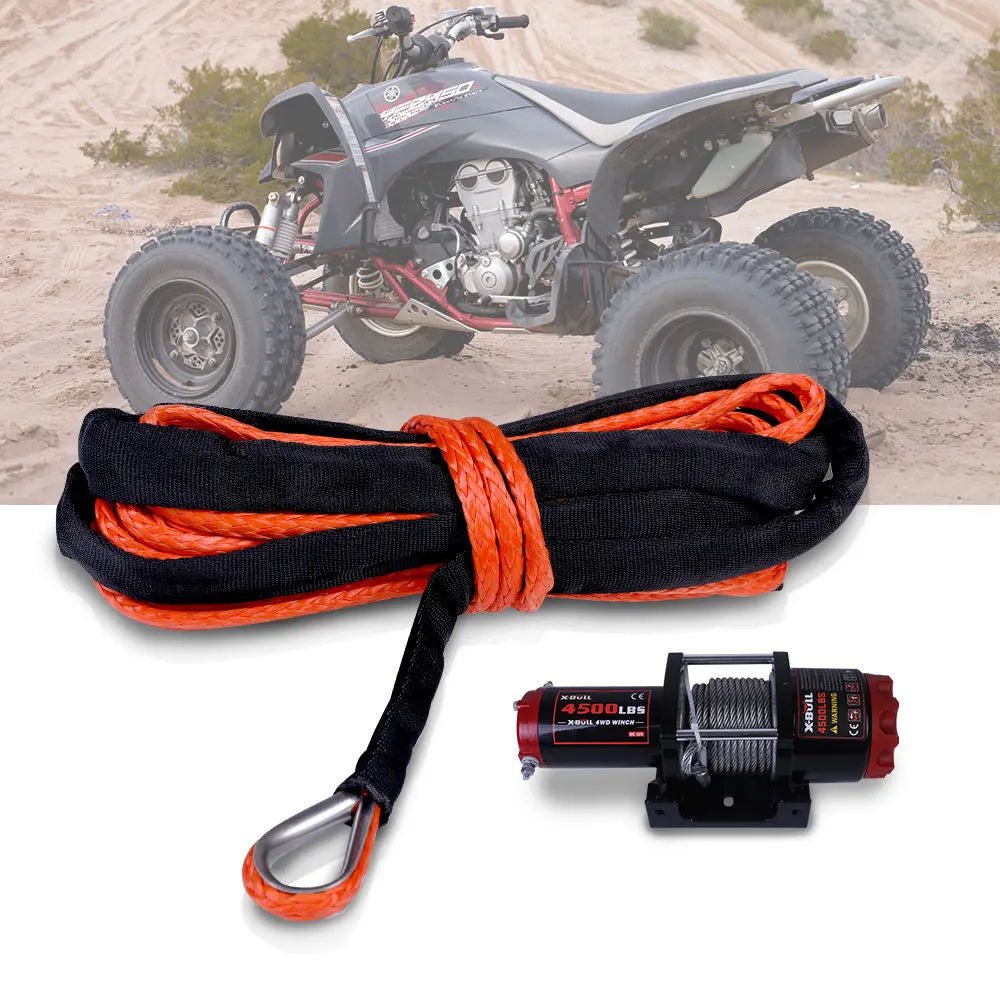 X-BULL 8000LB Winch Synthetic Rope – 1/6" X 50', Orange, Recovery Line, 4WD, 4x4, USEB-XBWR010