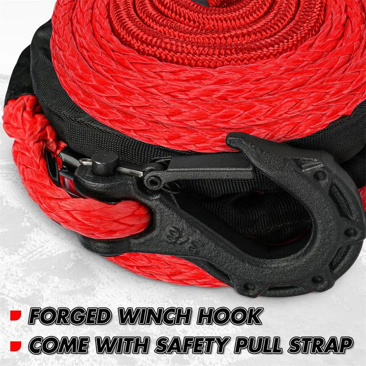 X-BULL Synthetic Winch Rope Kit 1/2" X 85ft 32000 LBS - X-BULL