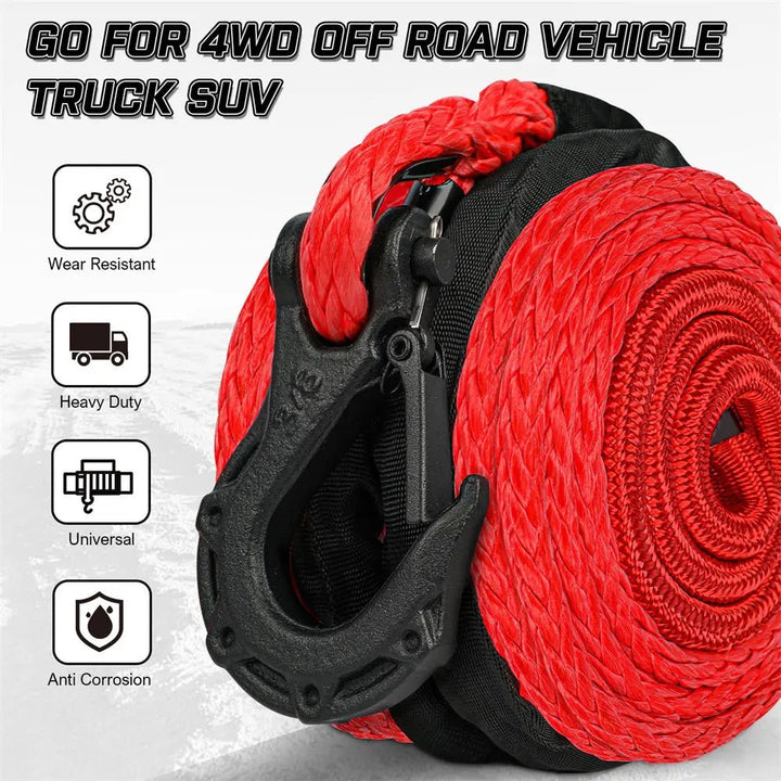 X-BULL Synthetic Winch Rope Kit 1/2" X 85ft 32000 LBS - X-BULL
