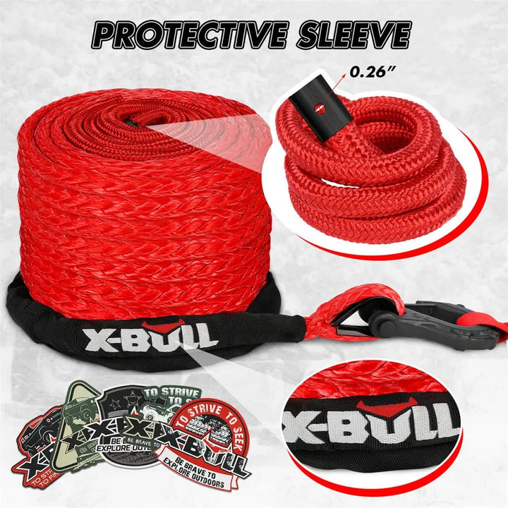 X-BULL Synthetic Winch Rope Kit 1/2" X 85ft 32000 LBS - X-BULL