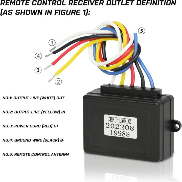 X-BULL Wireless Electric Winch Remote Control Kit - X-BULL